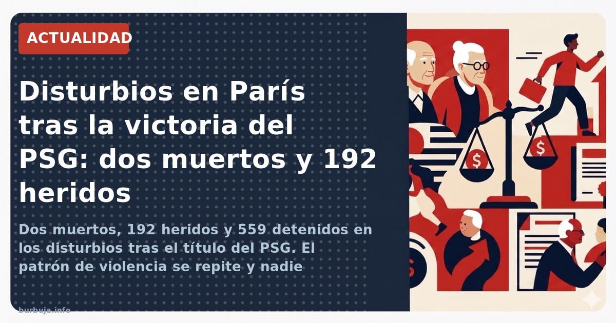 Dos muertos, 192 heridos y 559 detenidos en los disturbios tras el título del PSG. El patrón de violencia se repite y nadie p