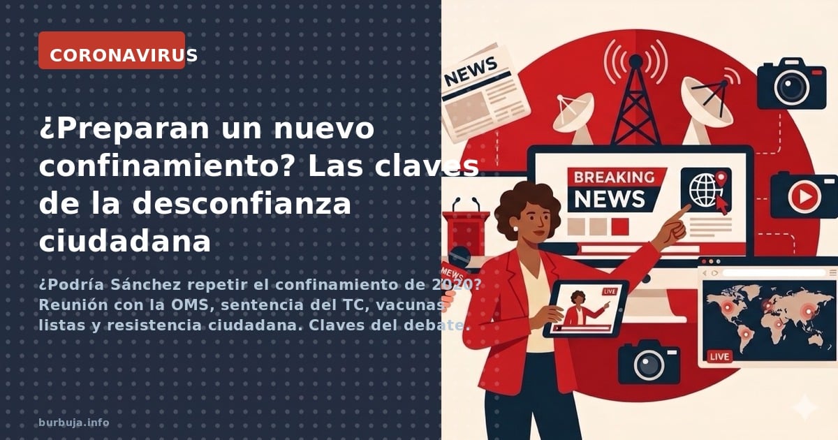 ¿Podría Sánchez repetir el confinamiento de 2020? Reunión con la OMS, sentencia del TC, vacunas listas y resistencia ciudadan