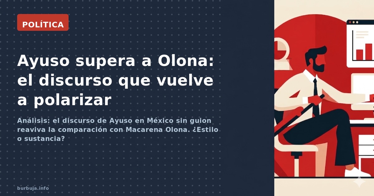 Análisis: el discurso de Ayuso en México sin guion reaviva la comparación con Macarena Olona. ¿Estilo o sustancia?