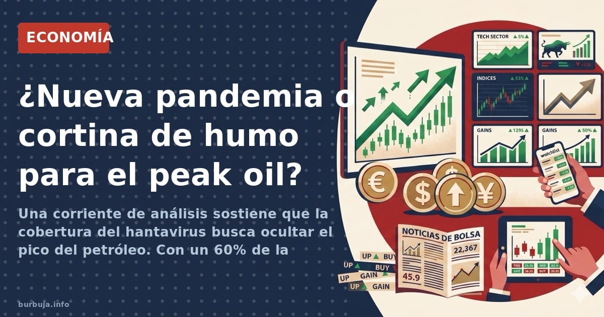 Una corriente de análisis sostiene que la cobertura del hantavirus busca ocultar el pico del petróleo. Con un 60% de la pobla