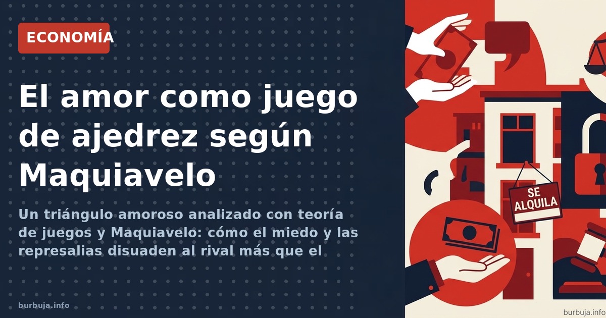 Un triángulo amoroso analizado con teoría de juegos y Maquiavelo: cómo el miedo y las represalias disuaden al rival más que e