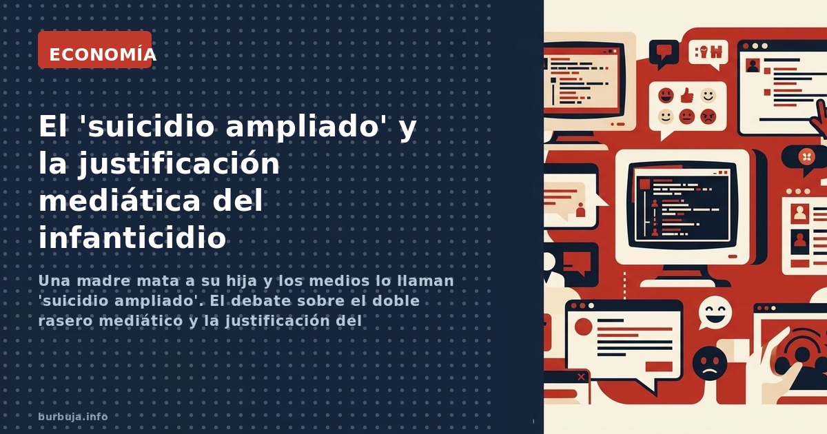 Una madre mata a su hija y los medios lo llaman 'suicidio ampliado'. El debate sobre el doble rasero mediático y la justifica
