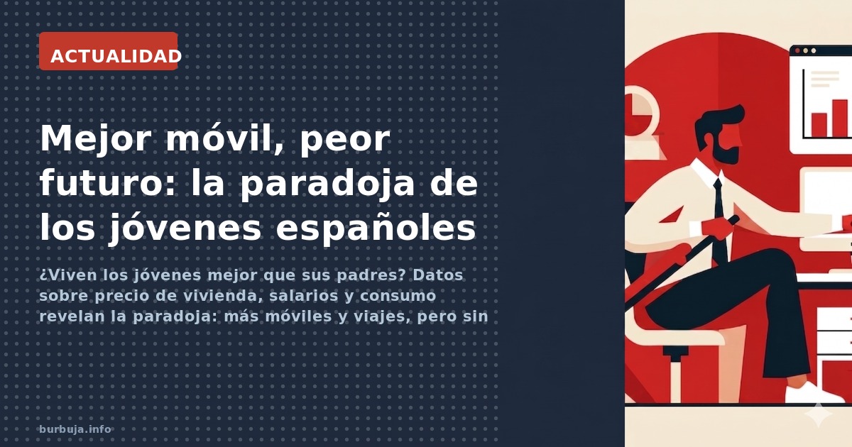 ¿Viven los jóvenes mejor que sus padres? Datos sobre precio de vivienda, salarios y consumo revelan la paradoja: más móviles 