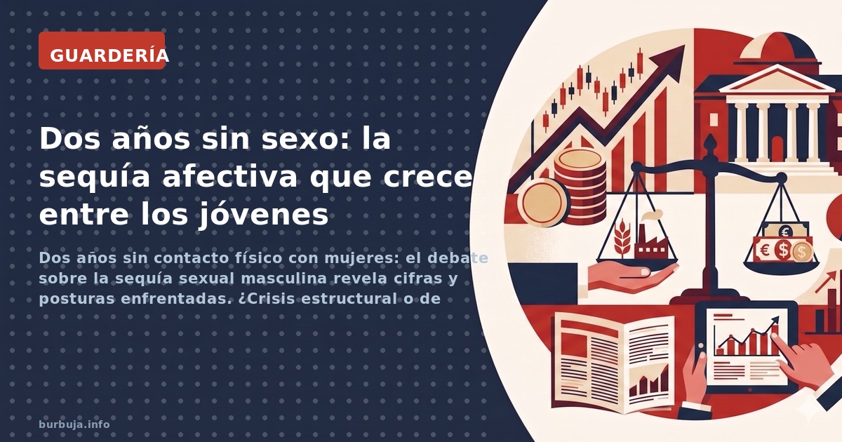 Dos años sin contacto físico con mujeres: el debate sobre la sequía sexual masculina revela cifras y posturas enfrentadas. ¿C