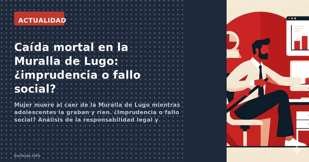 Mujer muere al caer de la Muralla de Lugo mientras adolescentes la graban y ríen. ¿Imprudencia o fallo social? Análisis de la