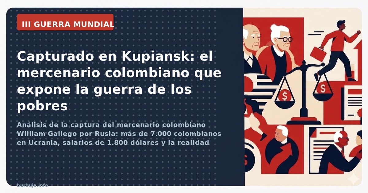 Análisis de la captura del mercenario colombiano William Gallego por Rusia: más de 7.000 colombianos en Ucrania, salarios de 