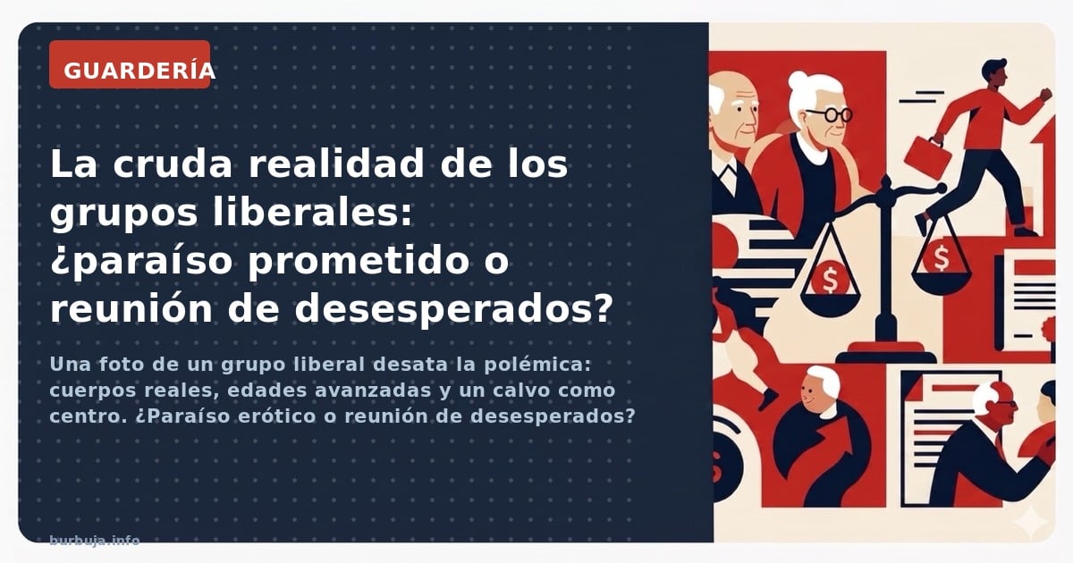 Una foto de un grupo liberal desata la polémica: cuerpos reales, edades avanzadas y un calvo como centro. ¿Paraíso erótico o 