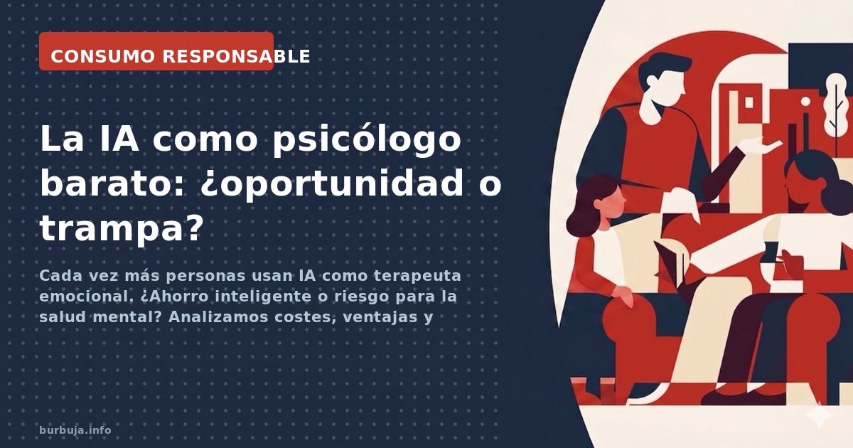 Cada vez más personas usan IA como terapeuta emocional. ¿Ahorro inteligente o riesgo para la salud mental? Analizamos costes,