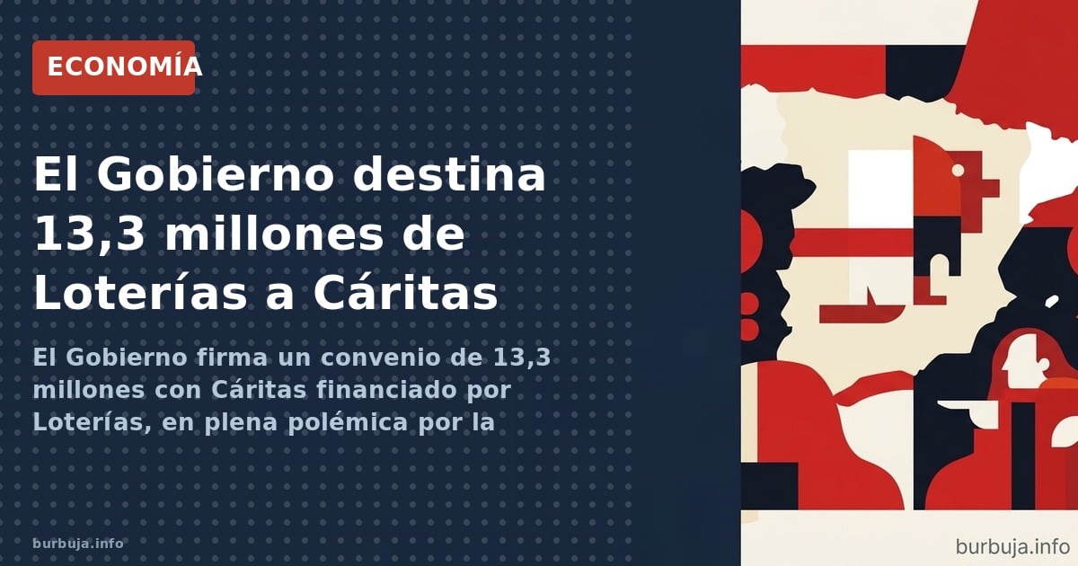 El Gobierno firma un convenio de 13,3 millones con Cáritas financiado por Loterías, en plena polémica por la regularización d
