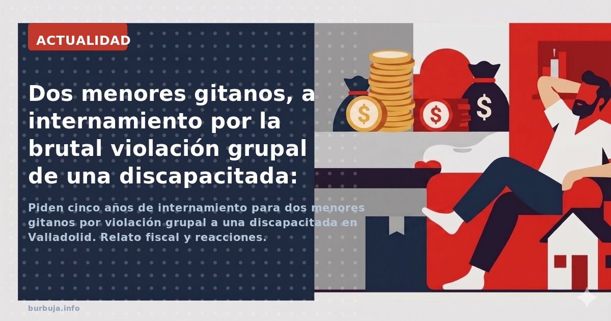 Piden cinco años de internamiento para dos menores gitanos por violación grupal a una discapacitada en Valladolid. Relato fis