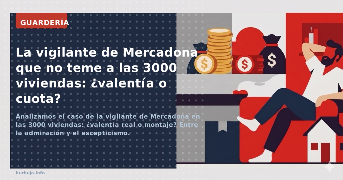 Analizamos el caso de la vigilante de Mercadona en las 3000 viviendas: ¿valentía real o montaje? Entre la admiración y el esc