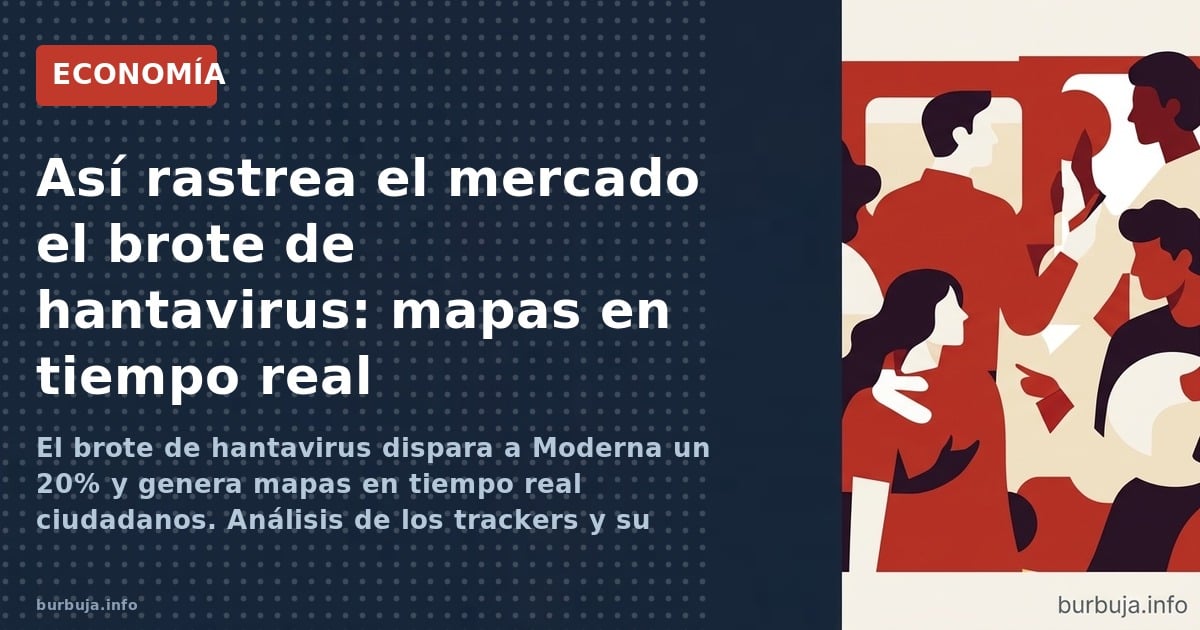 El brote de hantavirus dispara a Moderna un 20% y genera mapas en tiempo real ciudadanos. Análisis de los trackers y su impac