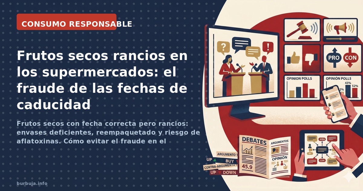 Frutos secos con fecha correcta pero rancios: envases deficientes, reempaquetado y riesgo de aflatoxinas. Cómo evitar el frau