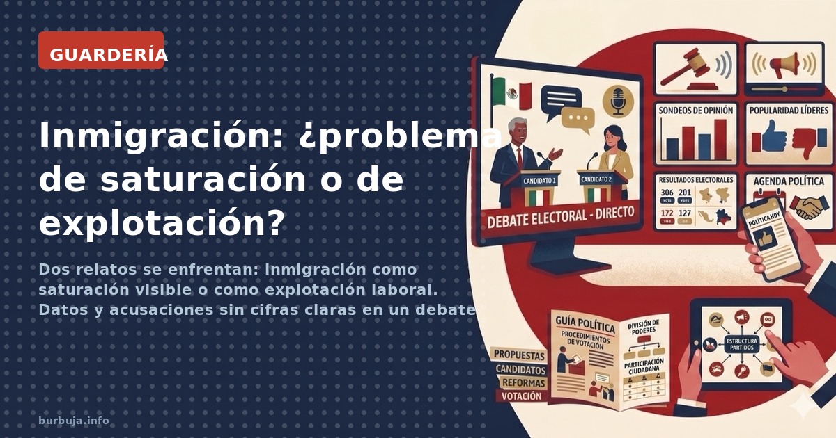 Dos relatos se enfrentan: inmigración como saturación visible o como explotación laboral. Datos y acusaciones sin cifras clar