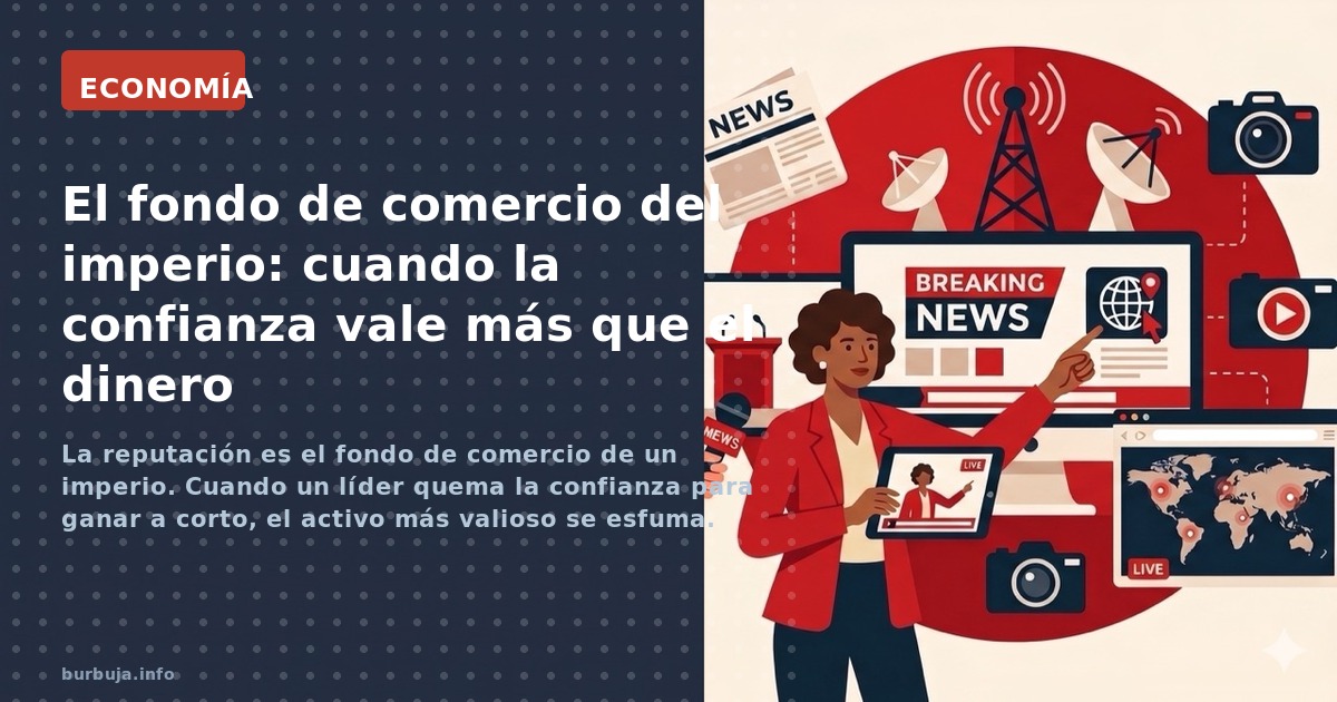 La reputación es el fondo de comercio de un imperio. Cuando un líder quema la confianza para ganar a corto, el activo más val