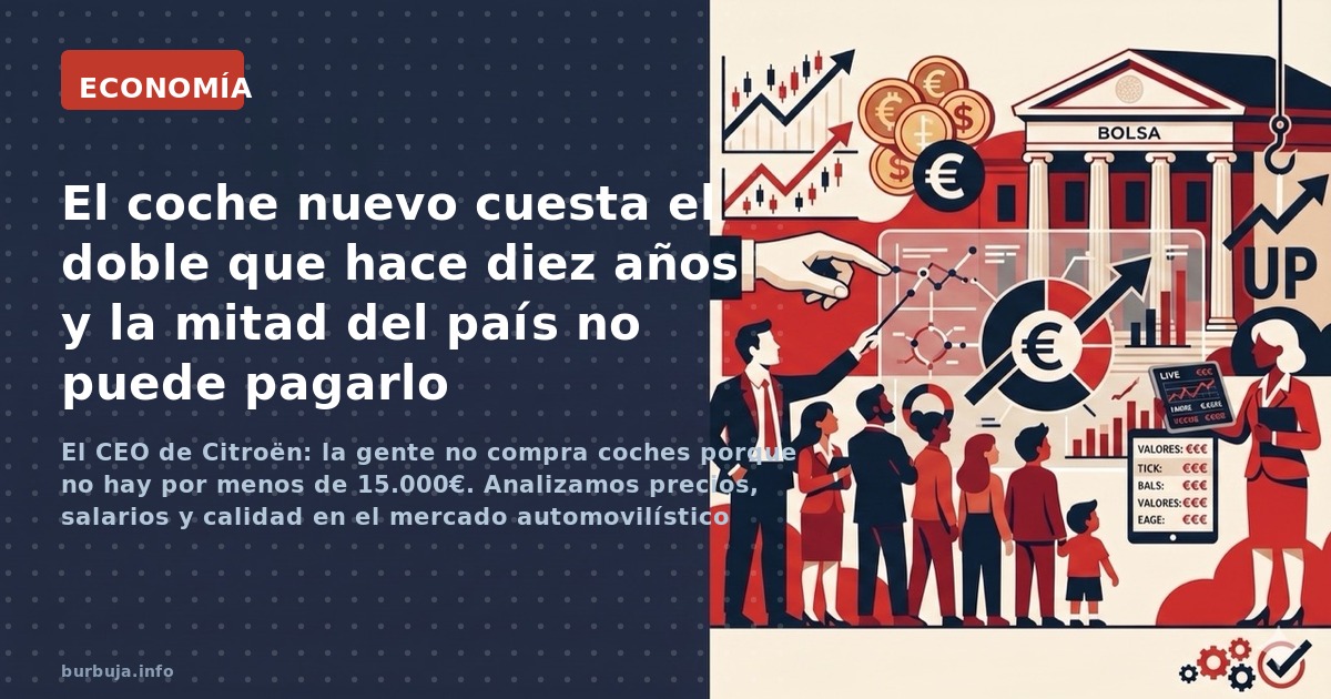 El CEO de Citroën: la gente no compra coches porque no hay por menos de 15.000€. Analizamos precios, salarios y calidad en el