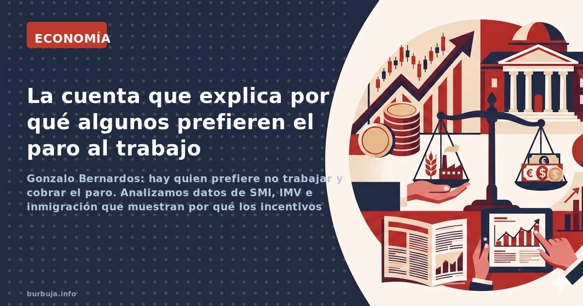 Gonzalo Bernardos: hay quien prefiere no trabajar y cobrar el paro. Analizamos datos de SMI, IMV e inmigración que muestran p