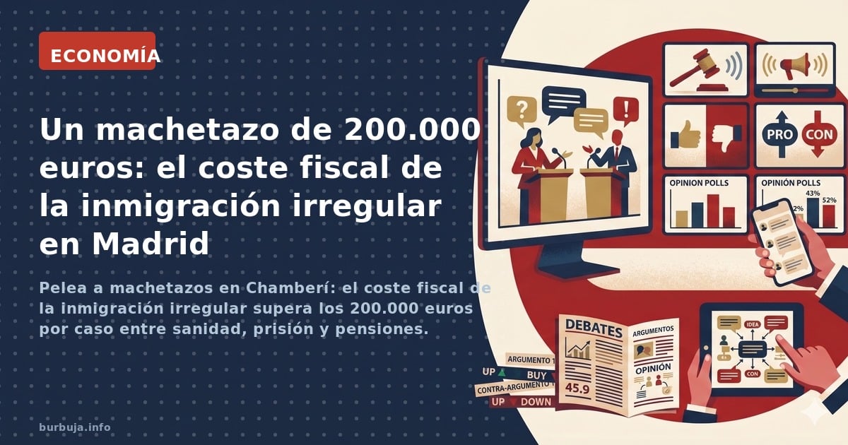 Pelea a machetazos en Chamberí: el coste fiscal de la inmigración irregular supera los 200.000 euros por caso entre sanidad, 