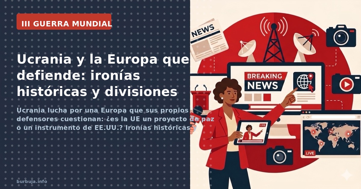 Ucrania lucha por una Europa que sus propios defensores cuestionan: ¿es la UE un proyecto de paz o un instrumento de EE.UU.? 