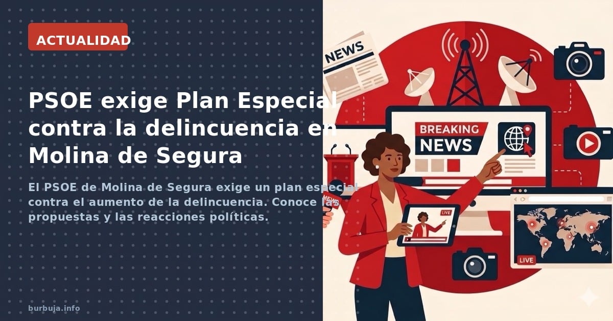 El PSOE de Molina de Segura exige un plan especial contra el aumento de la delincuencia. Conoce las propuestas y las reaccion
