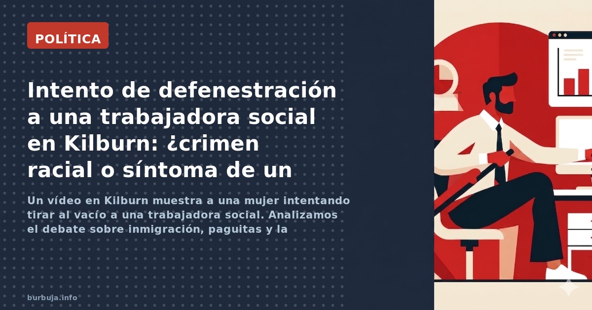 Un vídeo en Kilburn muestra a una mujer intentando tirar al vacío a una trabajadora social. Analizamos el debate sobre inmigr
