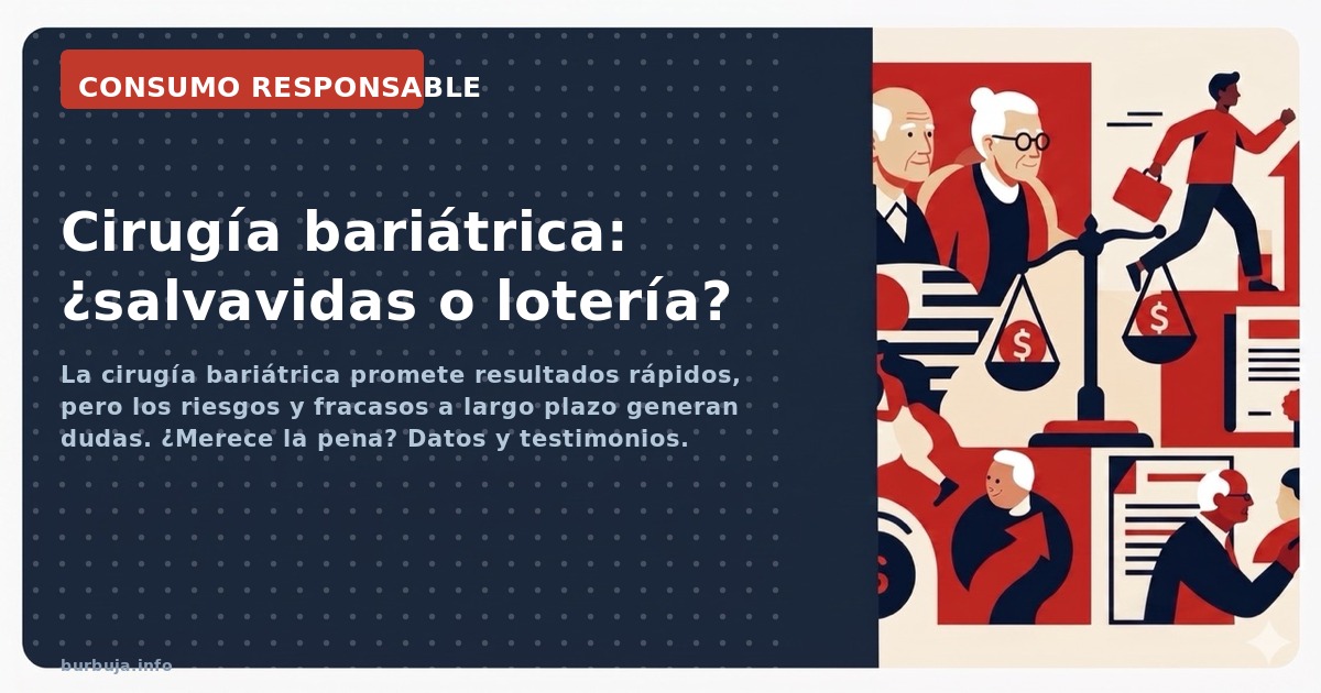 La cirugía bariátrica promete resultados rápidos, pero los riesgos y fracasos a largo plazo generan dudas. ¿Merece la pena? D