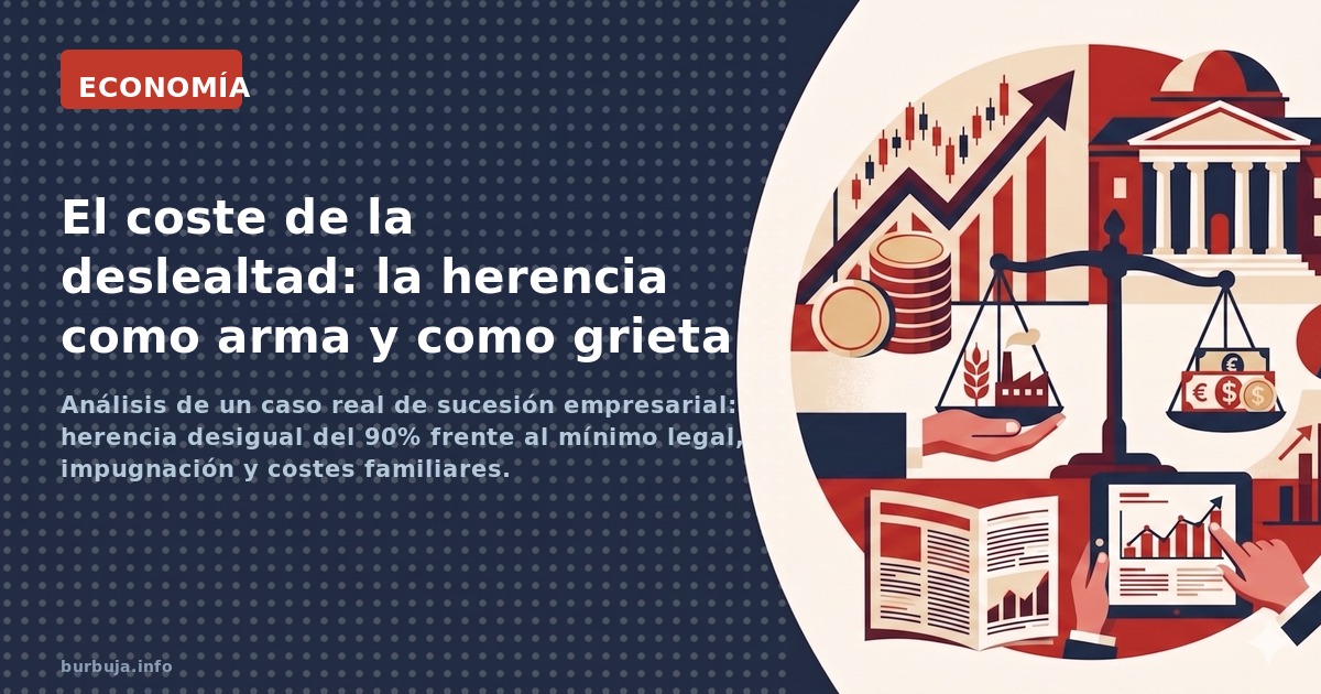 Análisis de un caso real de sucesión empresarial: herencia desigual del 90% frente al mínimo legal, impugnación y costes fami