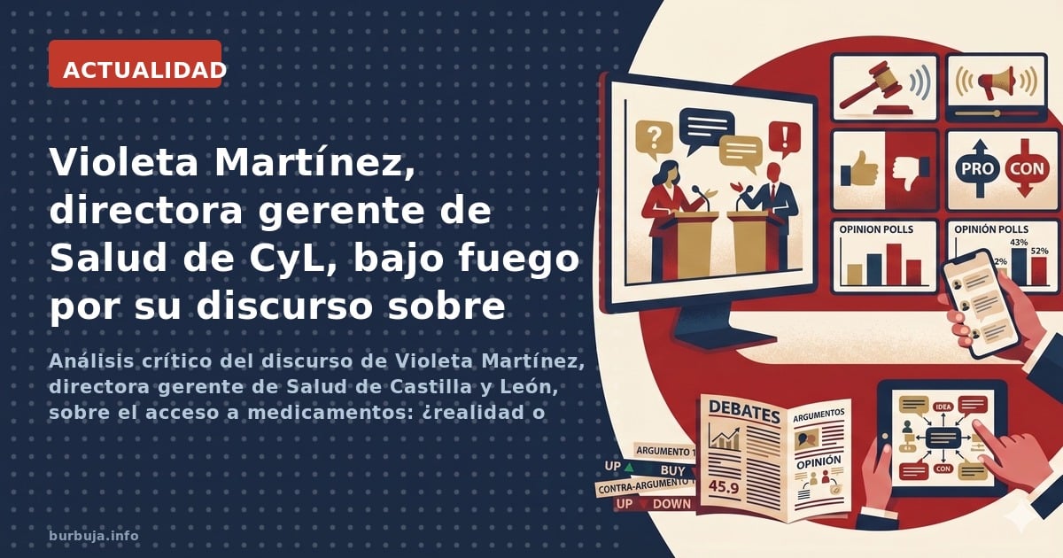 Análisis crítico del discurso de Violeta Martínez, directora gerente de Salud de Castilla y León, sobre el acceso a medicamen