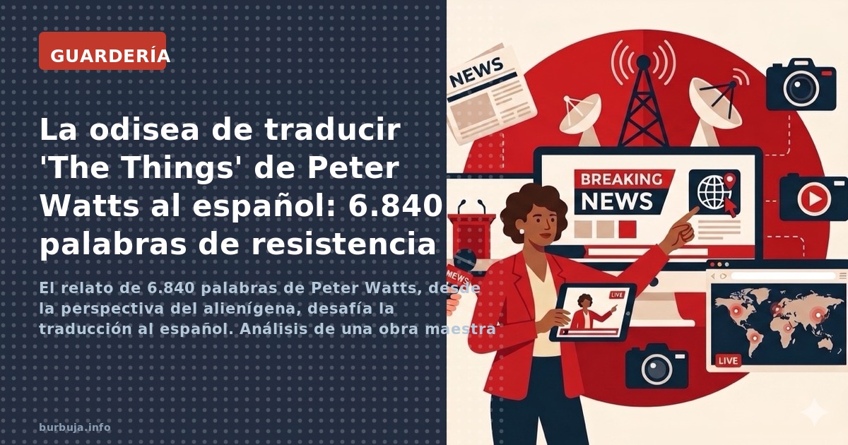 El relato de 6.840 palabras de Peter Watts, desde la perspectiva del alienígena, desafía la traducción al español. Análisis d