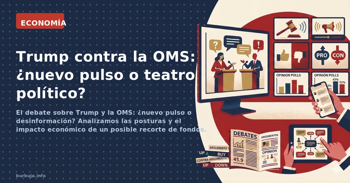 El debate sobre Trump y la OMS: ¿nuevo pulso o desinformación? Analizamos las posturas y el impacto económico de un posible r