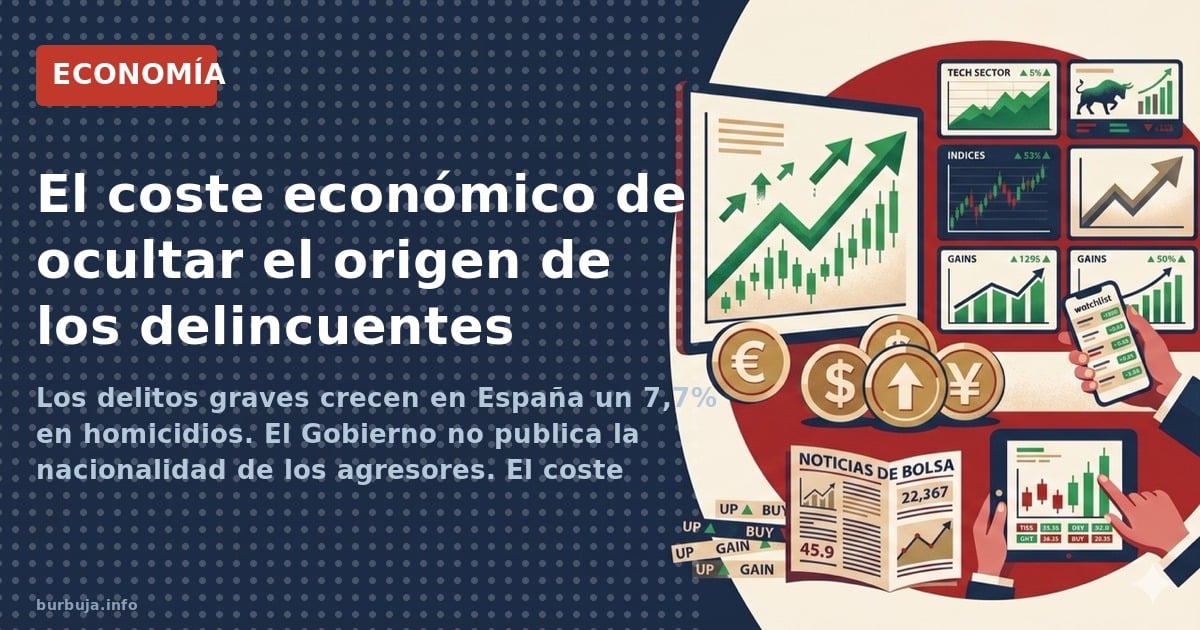 Los delitos graves crecen en España un 7,7% en homicidios. El Gobierno no publica la nacionalidad de los agresores. El coste 
