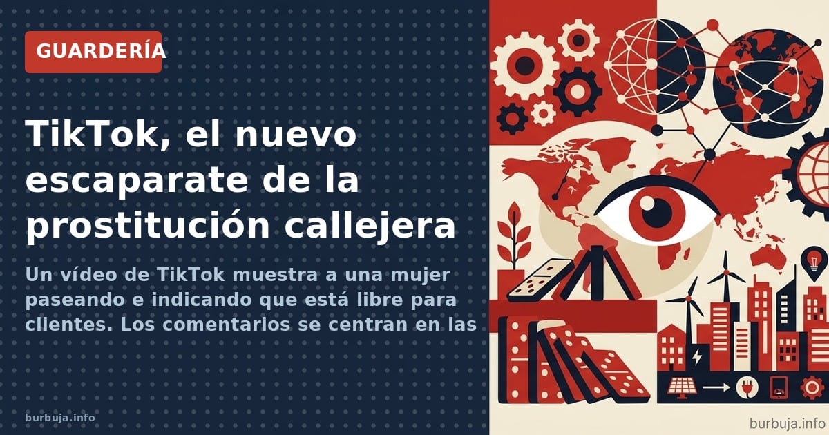 Un vídeo de TikTok muestra a una mujer paseando e indicando que está libre para clientes. Los comentarios se centran en las t