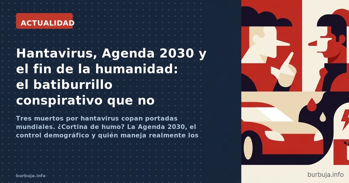 Tres muertos por hantavirus copan portadas mundiales. ¿Cortina de humo? La Agenda 2030, el control demográfico y quién maneja