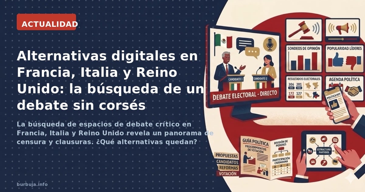 La búsqueda de espacios de debate crítico en Francia, Italia y Reino Unido revela un panorama de censura y clausuras. ¿Qué al