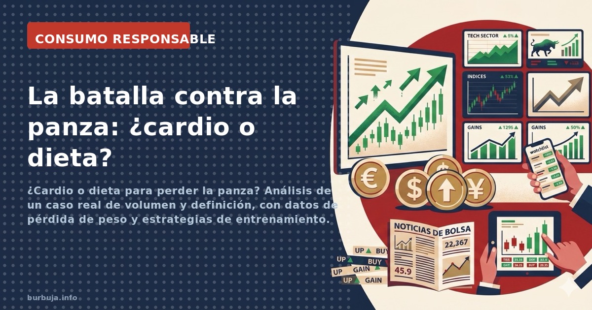 ¿Cardio o dieta para perder la panza? Análisis de un caso real de volumen y definición, con datos de pérdida de peso y estrat
