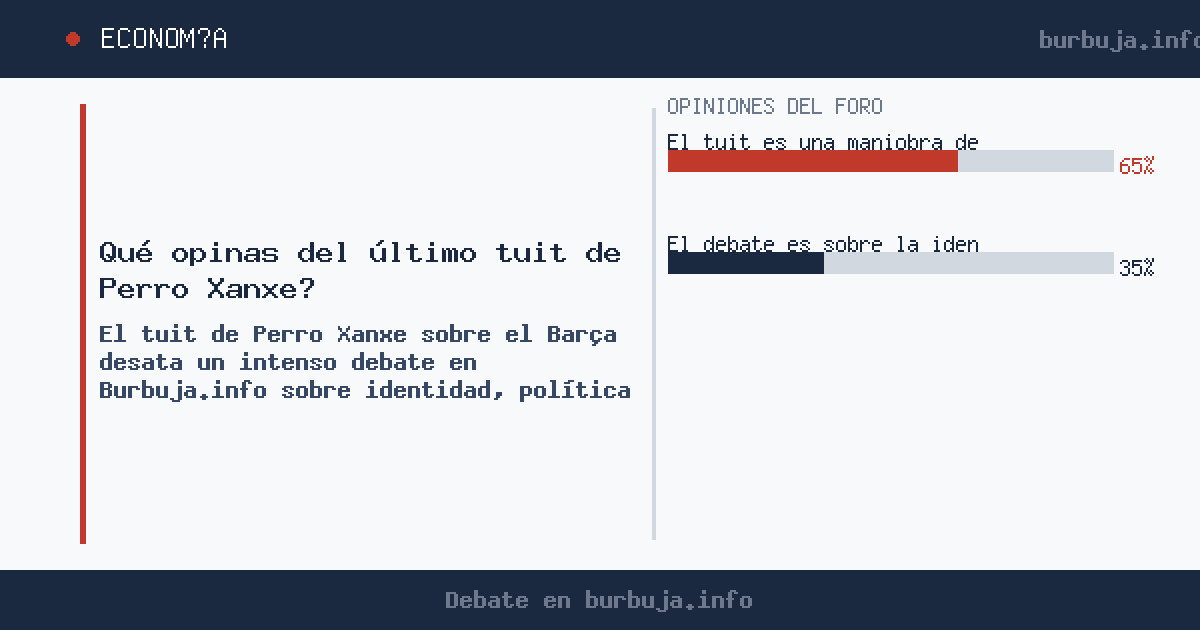 El tuit de Perro Xanxe sobre el Barça desata un intenso debate en Burbuja.info sobre identidad, política y el uso del fútbol 