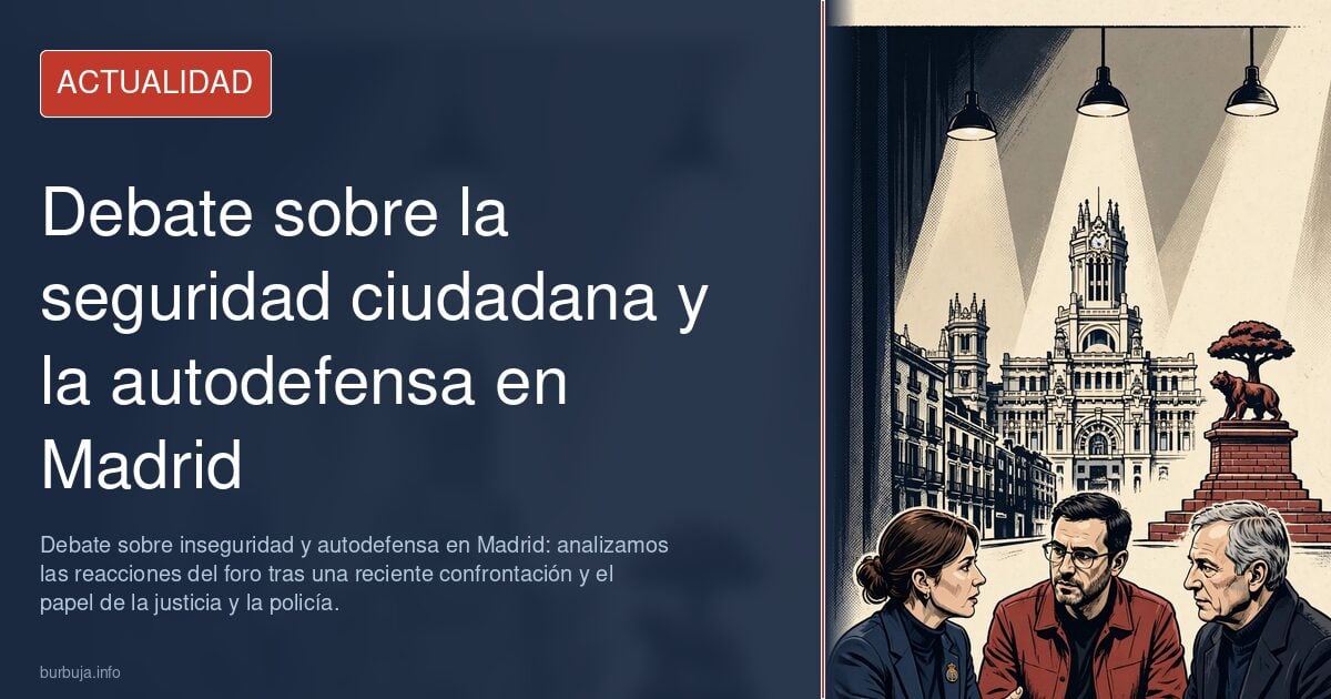 Debate sobre inseguridad y autodefensa en Madrid: analizamos las reacciones del foro tras una reciente confrontación y el pap