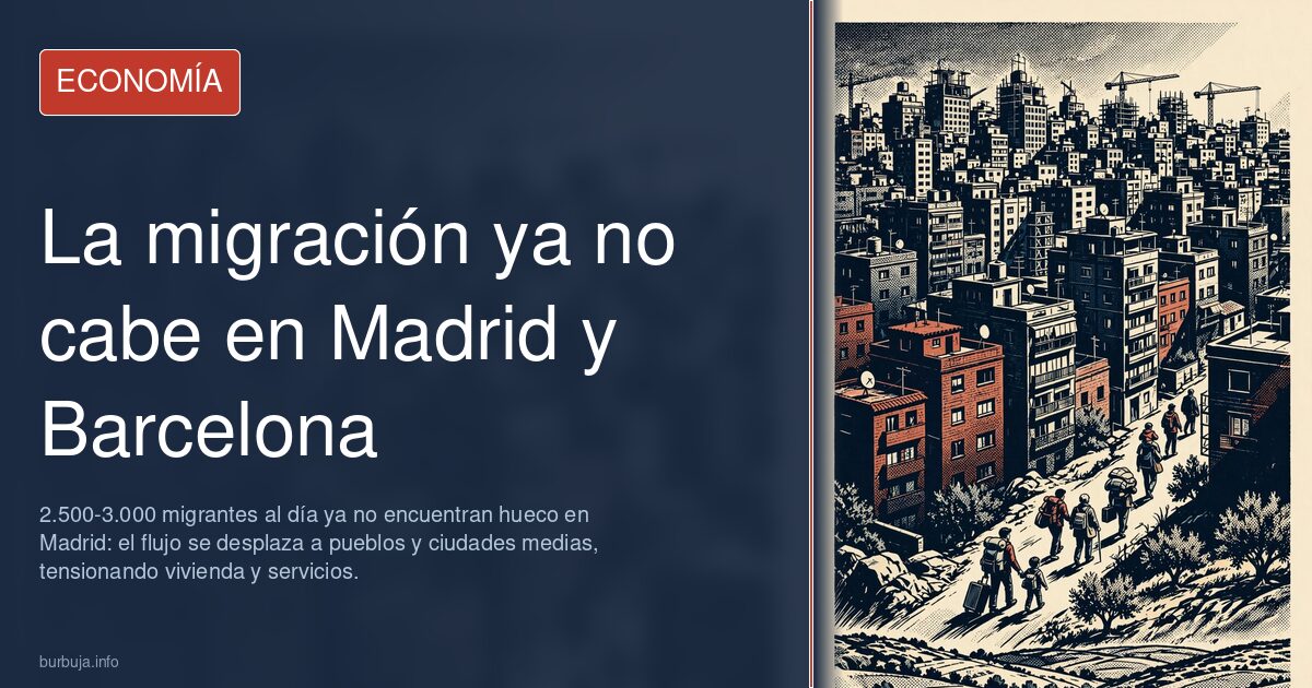 La migración ya no cabe en Madrid y Barcelona