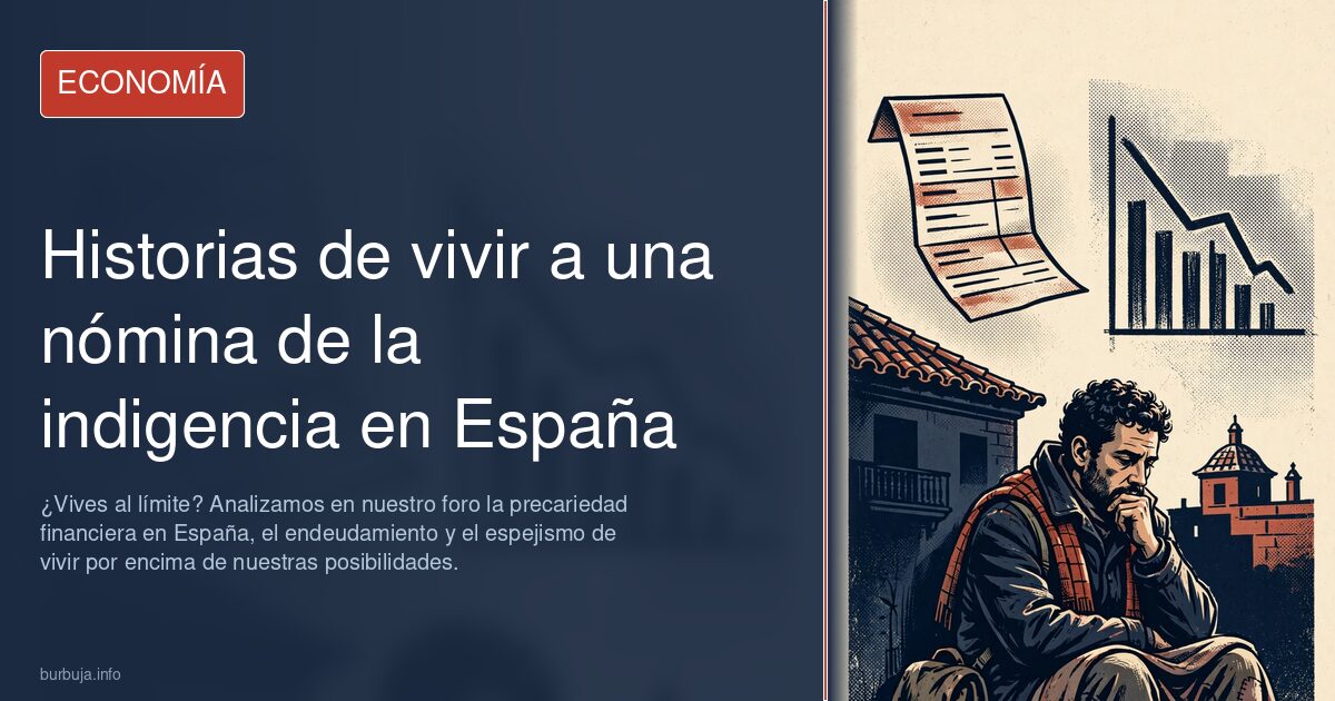 ¿Vives al límite? Analizamos en nuestro foro la precariedad financiera en España, el endeudamiento y el espejismo de vivir po