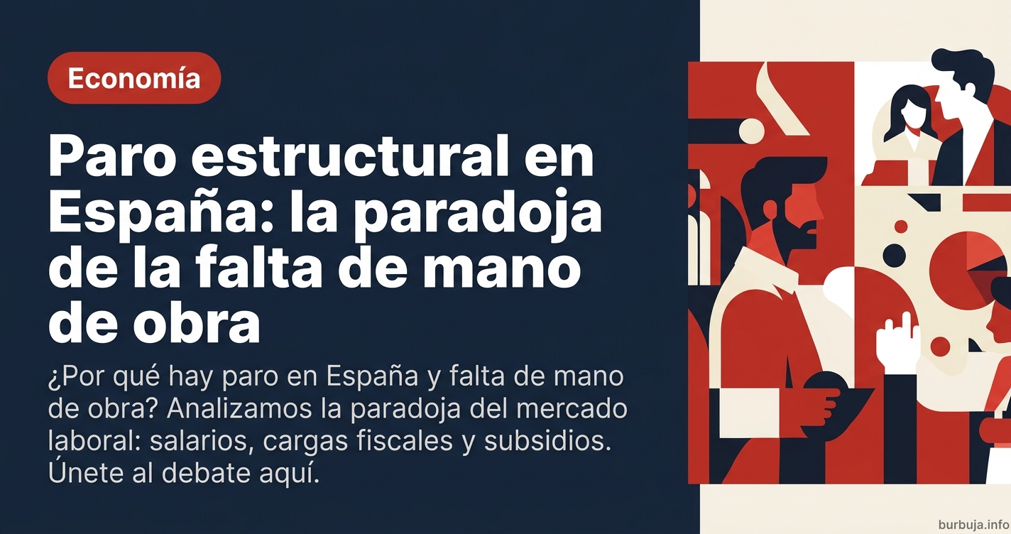 ¿Por qué hay paro en España y falta de mano de obra? Analizamos la paradoja del mercado laboral: salarios, cargas fiscales y 