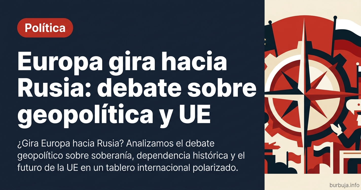 ¿Gira Europa hacia Rusia? Analizamos el debate geopolítico sobre soberanía, dependencia histórica y el futuro de la UE en un 