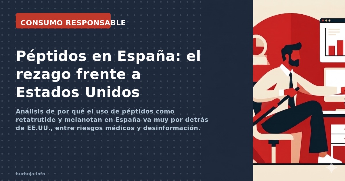 Análisis de por qué el uso de péptidos como retatrutide y melanotan en España va muy por detrás de EE.UU., entre riesgos médi