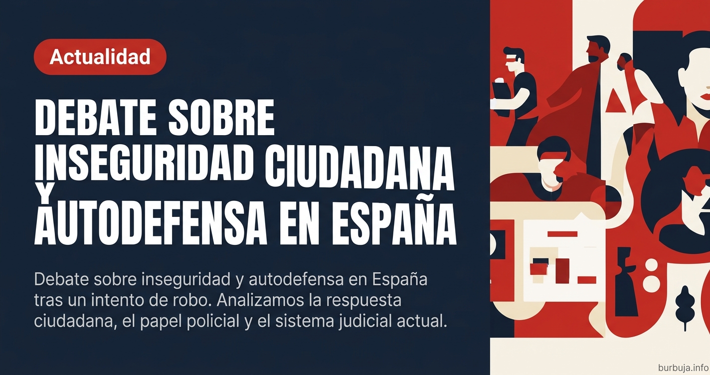 Debate sobre inseguridad y autodefensa en España tras un intento de robo. Analizamos la respuesta ciudadana, el papel policia