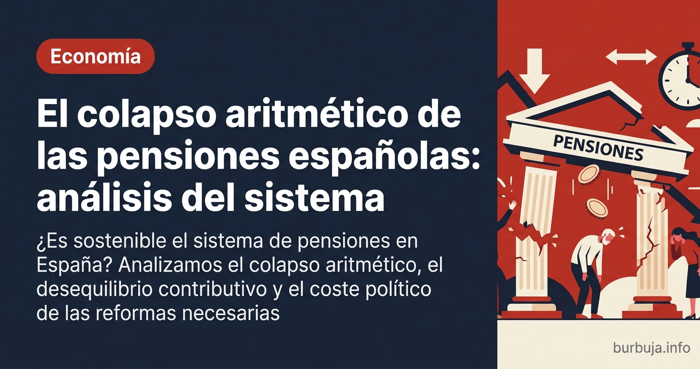 ¿Es sostenible el sistema de pensiones en España? Analizamos el colapso aritmético, el desequilibrio contributivo y el coste 