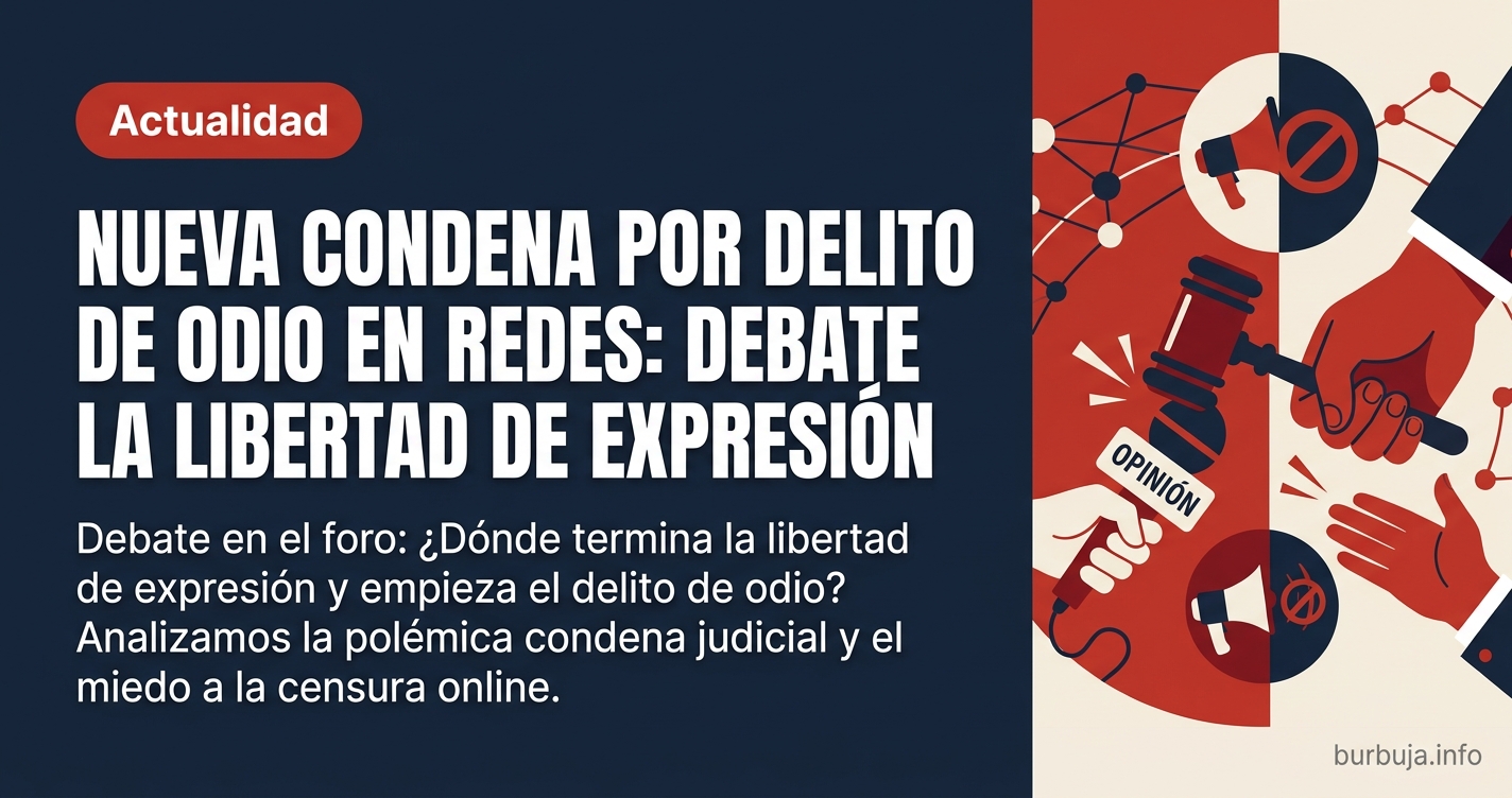 Debate en el foro: ¿Dónde termina la libertad de expresión y empieza el delito de odio? Analizamos la polémica condena judici