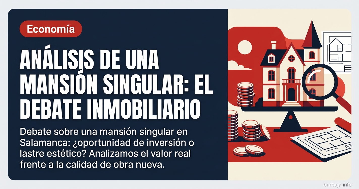 Debate sobre una mansión singular en Salamanca: ¿oportunidad de inversión o lastre estético? Analizamos el valor real frente 