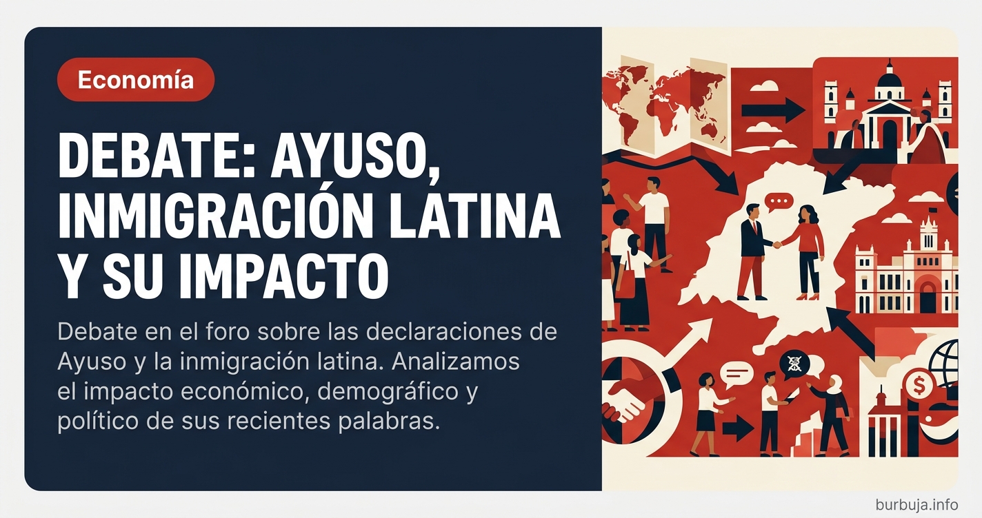 Debate en el foro sobre las declaraciones de Ayuso y la inmigración latina. Analizamos el impacto económico, demográfico y po
