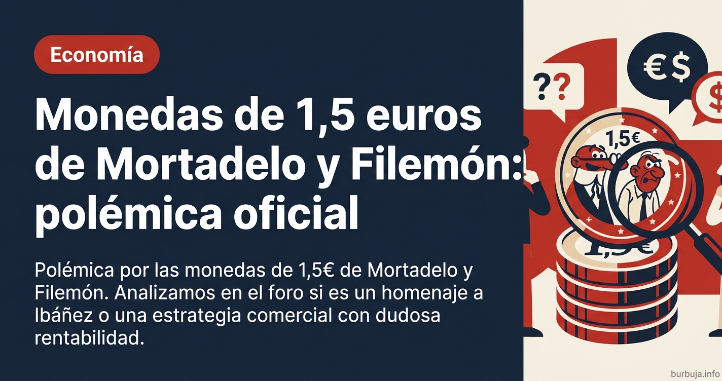 Polémica por las monedas de 1,5€ de Mortadelo y Filemón. Analizamos en el foro si es un homenaje a Ibáñez o una estrategia co