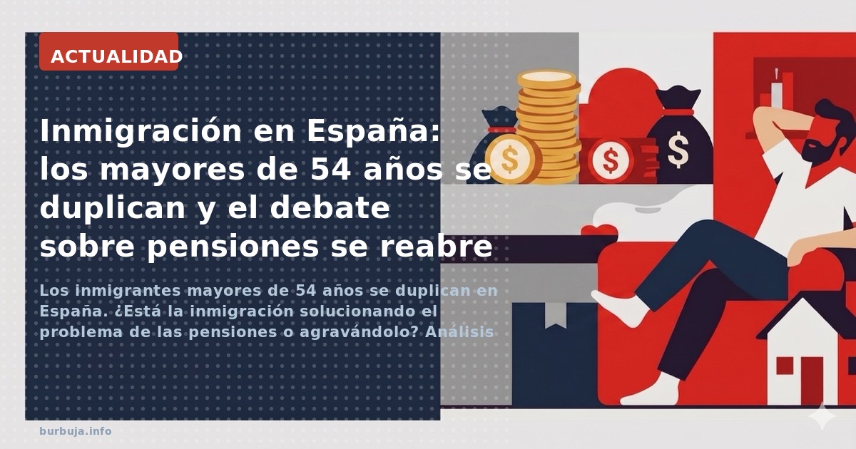 Los inmigrantes mayores de 54 años se duplican en España. ¿Está la inmigración solucionando el problema de las pensiones o ag