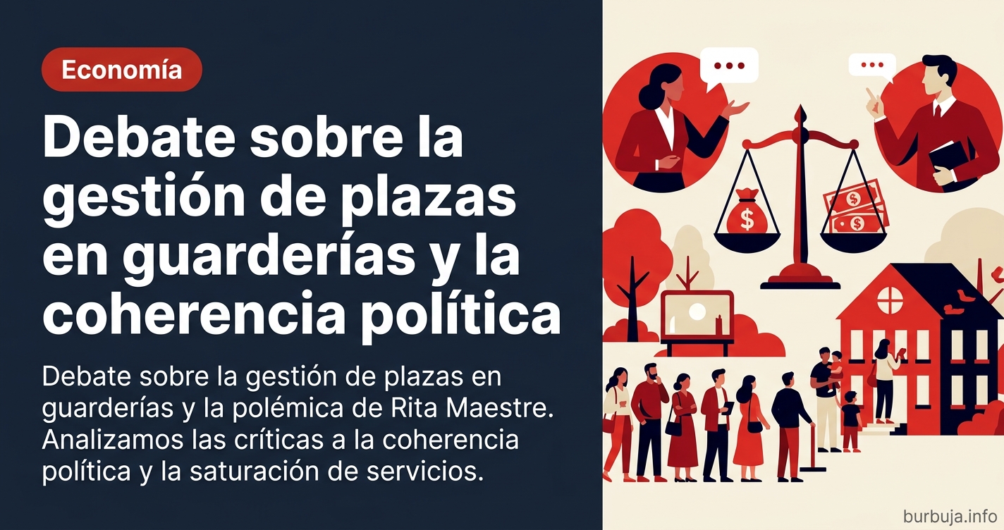 Debate sobre la gestión de plazas en guarderías y la polémica de Rita Maestre. Analizamos las críticas a la coherencia políti